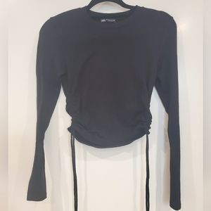 Zara Long Sleeve Black Top